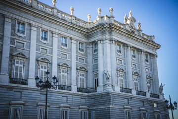 Obraz premium Travel, Royal Palace of Madrid, located in the area of the Habsb