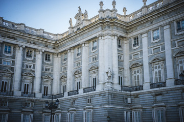 Royal Palace of Madrid, located in the area of the Habsburgs, cl
