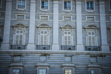 Royal Palace of Madrid, located in the area of the Habsburgs, cl