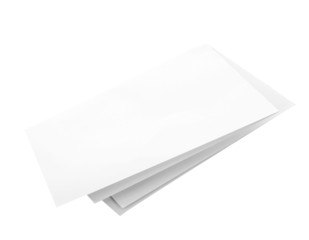 blank white paper on white background