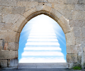 Gate with stairway to heaven