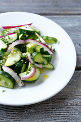 Salad with fresh vegetables
