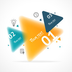 Vector blurred colorful text boxes, infographics