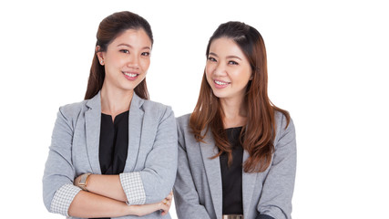 Portrait beautiful businesswomen smiling