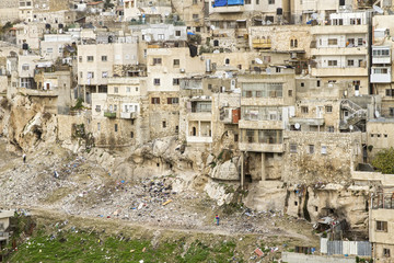 Silwan Village in Jerusalem. - obrazy, fototapety, plakaty