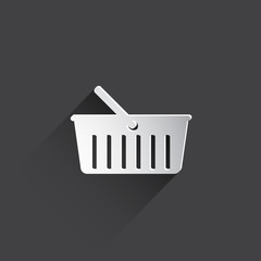 shopping cart web flat icon.