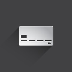 bank card web flat icon.