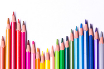 Crayons de couleur multicolores