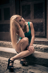 Naklejka premium Beautiful young girl