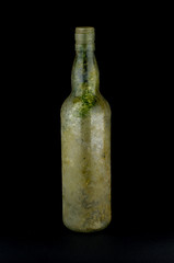dirty glass bottle
