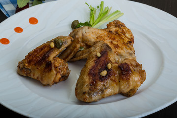 Roasted chicken wings