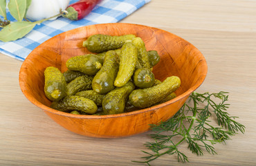 Marinated small cucumber