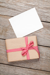 Photo frame card and gift box with ribbon