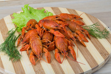 Boiled crayfish