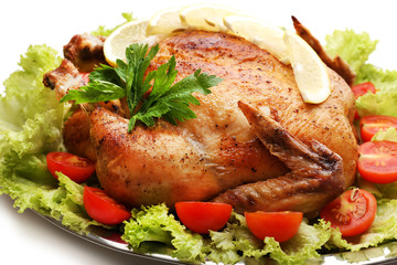 Baked chicken for festive dinner