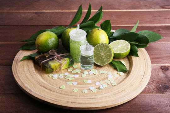 Spa composition with lime