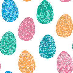 seamless texture of Easter eggs