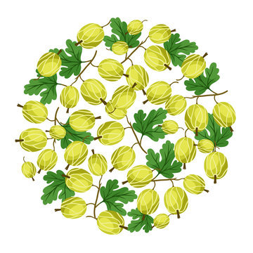 Nature background design with gooseberries.