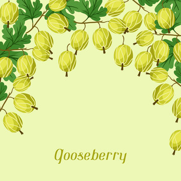 Nature background design with gooseberries.