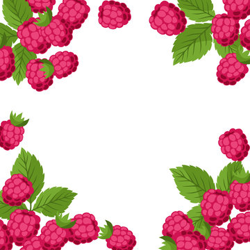 Nature background design with raspberries.