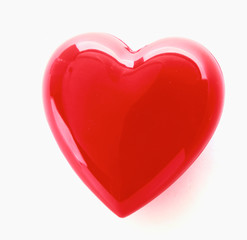 A red heart isolated on white background