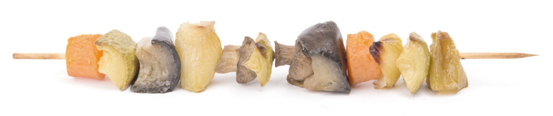 vegetable spit, isolated on white background