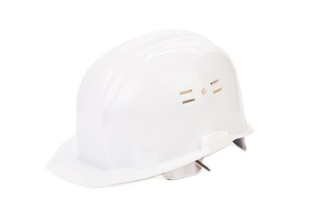 White safety helmet.
