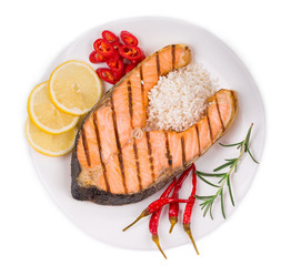 Roasted salmon fillets