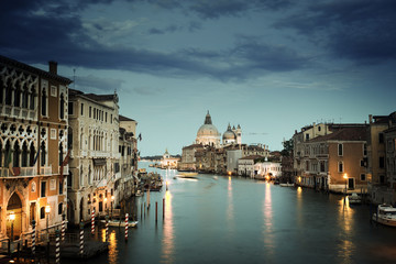 Grand Canal and Basilica Santa Maria della Salute, Venice, Italy