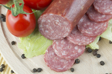tasty salami background