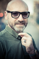 handsome middle aged man