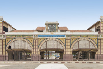 Abandoned railway station of Dakar, Senegal, colonial building - obrazy, fototapety, plakaty