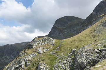 mountain in near the seventh Rila`s lakes in Bulgaria