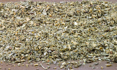 Small spice herbs macro
