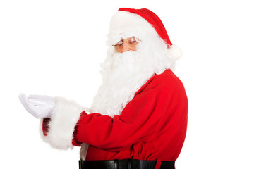 Portrait of Santa Claus with open hands