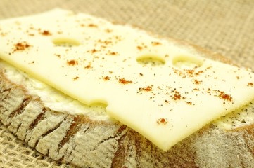 Käsebrot gewürzt
