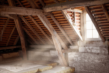 Old attic of an ancient house