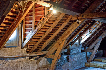 Old attic of an ancient house