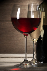 Red and white wine