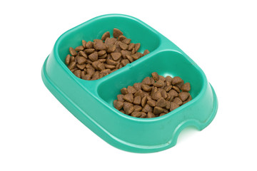 food for cats on the white background