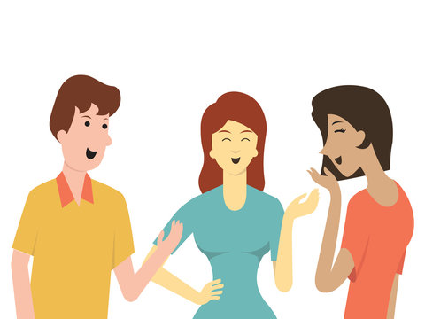 Friends talking