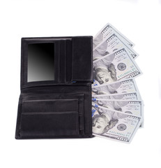 wallet with american dollars
