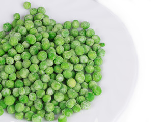 Frozen green peas.