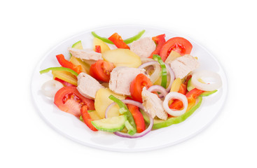 Warm meat salad