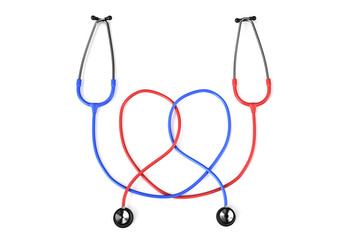 Stethoscopes in heart shape