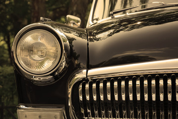 Retro postcard of the vintage car