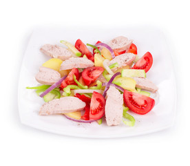 Warm meat salad