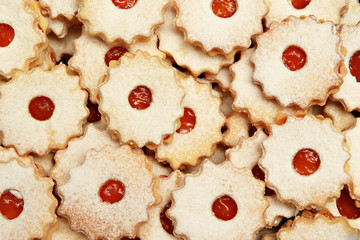 Jelly flower shaped cookies