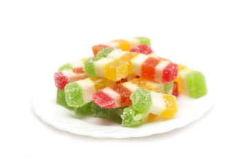 Multicolored marmalade. Photo.