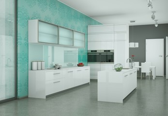 moderne Küche Interieur Design